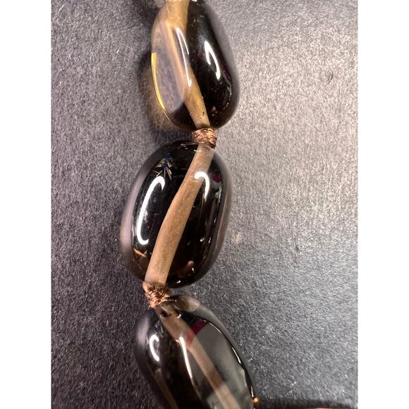 NEW smoky quartz 24 inch necklace with sterling silver clasp - Picture 12 of 12